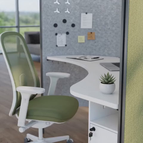 curved office desk