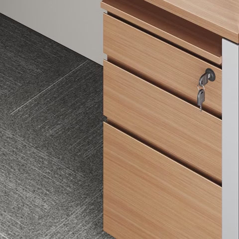 office desk with secure storage