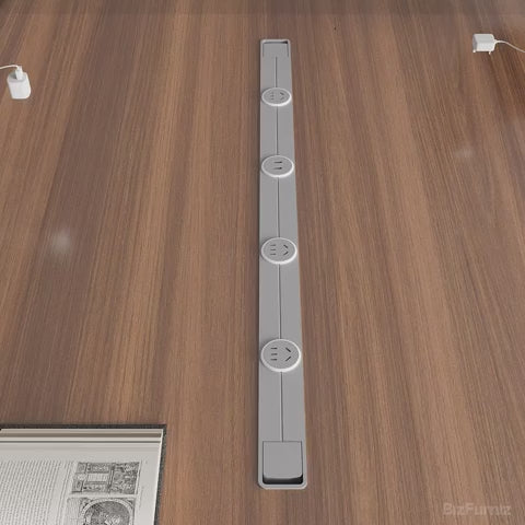 meeting table with cable track