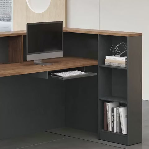 keyboard tray of a reception desk