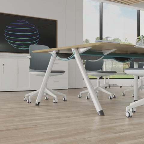 conference table with A-shaped legs