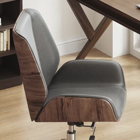 Video showing Leather Office Chair with Adjustable Height
