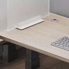 office desk with construction
