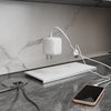 reception desk with cable management