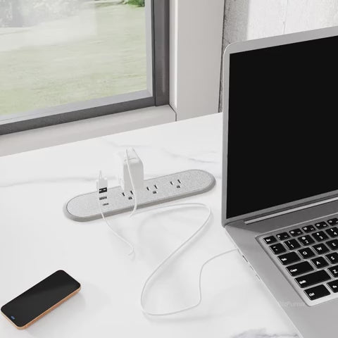 Office Desk with Power Hub Box