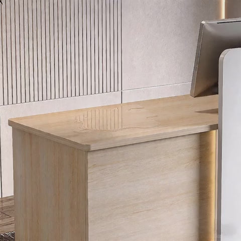 easy-to-clean reception desk desktop