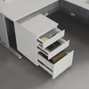 office desk with integrated storage