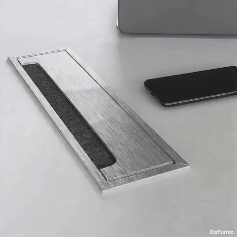 meeting table with cable box