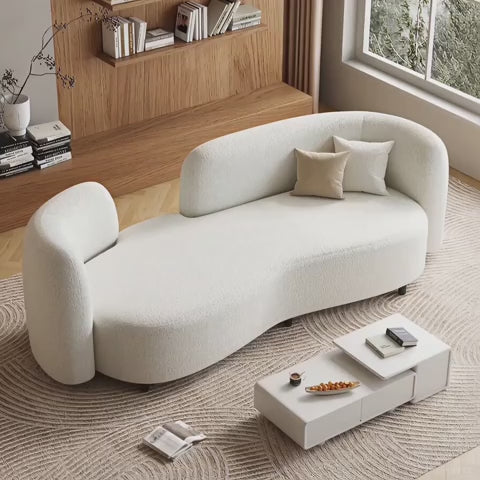 modern curved sofa