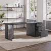 executive desk with integrated storage