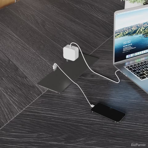 conference table with cable management