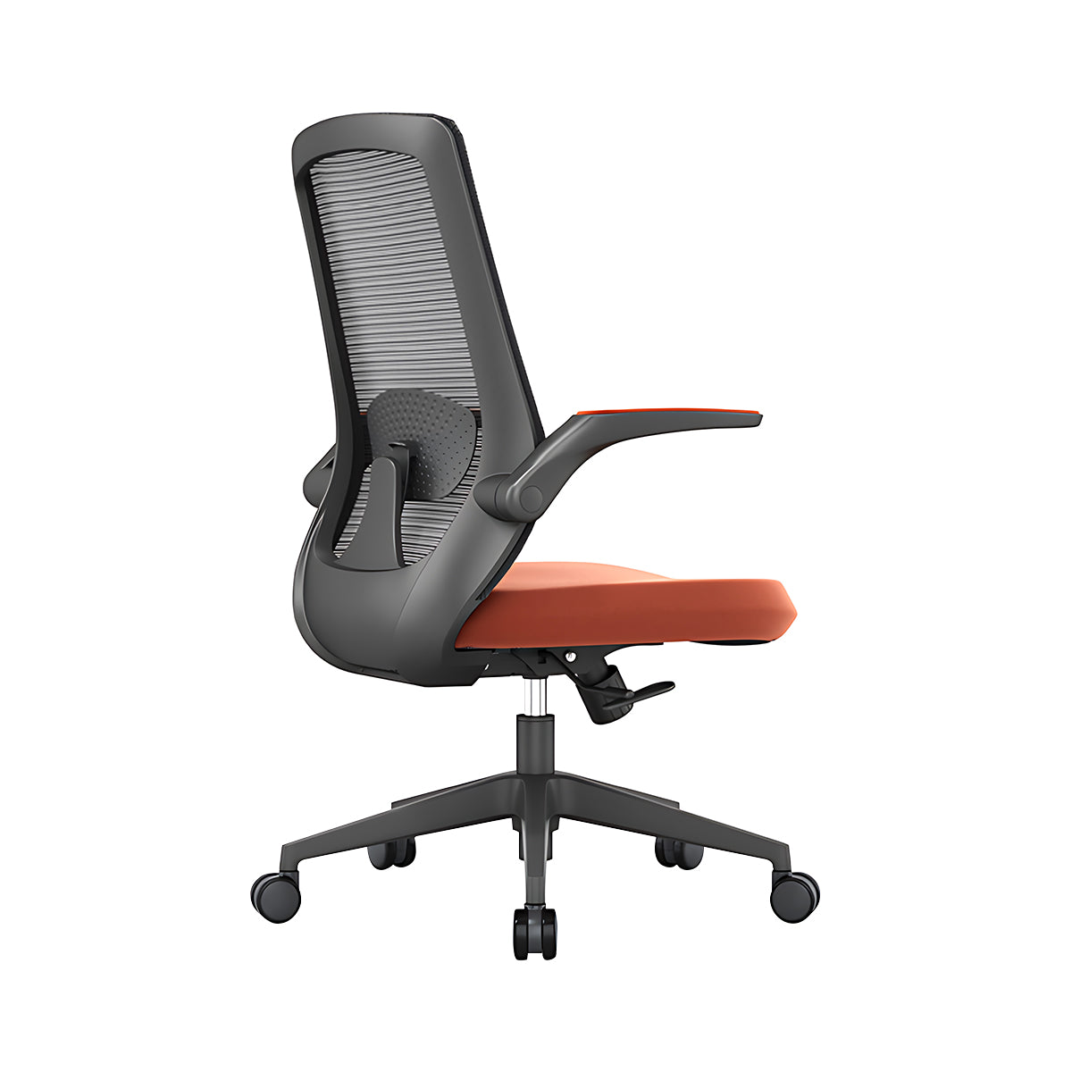 Office Chair, Orange Without Headrest L26" × W26" × H42", Orange finish, for office workstation, office furniture