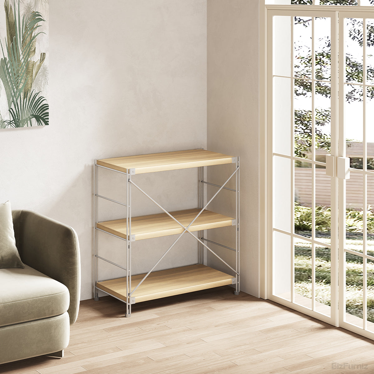 Multi-tier Bookshelf or Storage Rack for Home Office, Living Room, and Kitchen product view 2